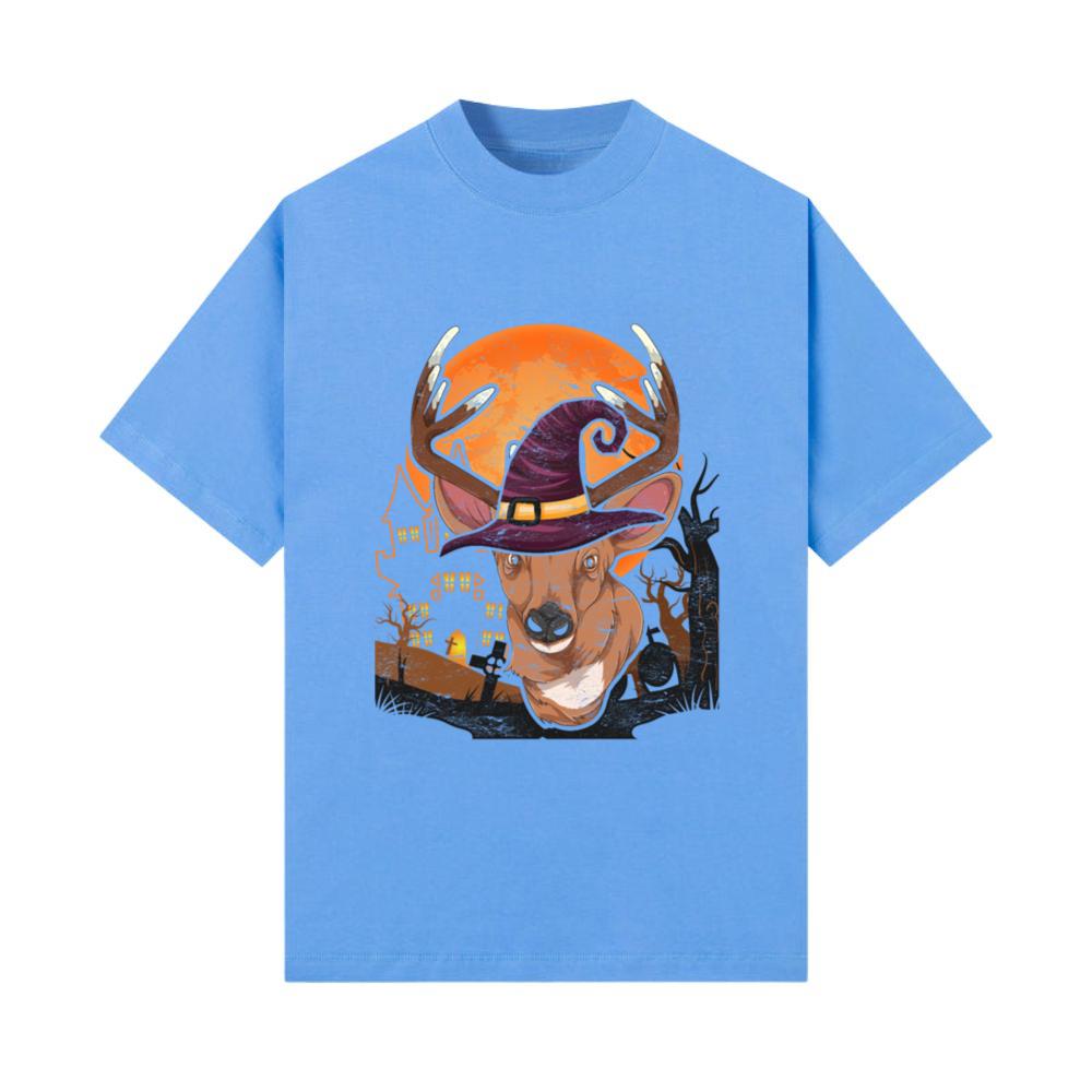Witch hat forest animal gift Halloween deer T-Shirt