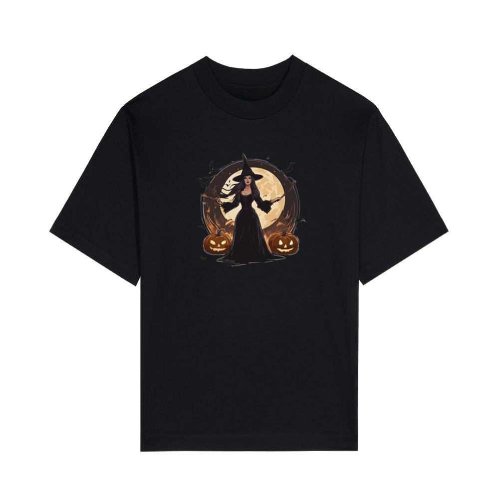 Witchy Beauty Halloween Night Pumpkin T-Shirts