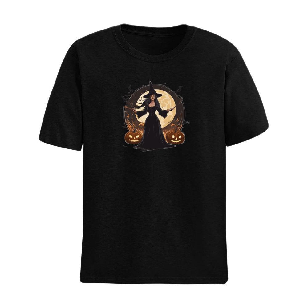 Witchy Beauty Halloween Night Pumpkin T-Shirts