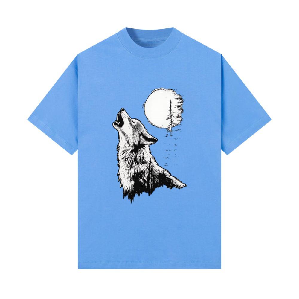 Wolf Howling Moon Forest Nature Wildlife Animal T-Shirt