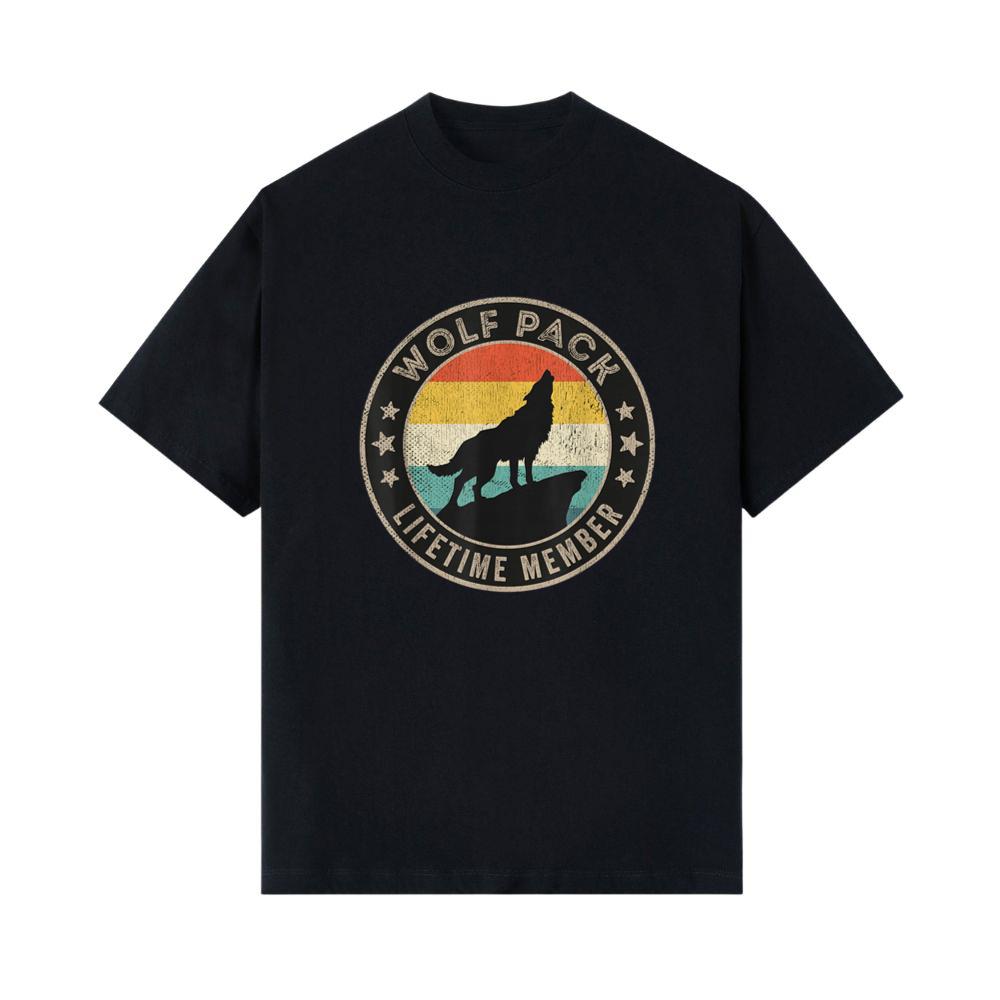 Wolf Pack Men Howling Wolf Women Kids Lifetime Member T-Shirt 