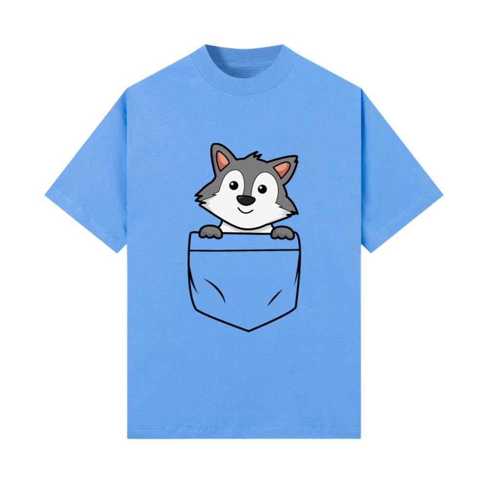 Wolf, Pocket, animal, Shirt pocket, kids, cute T-Shirt