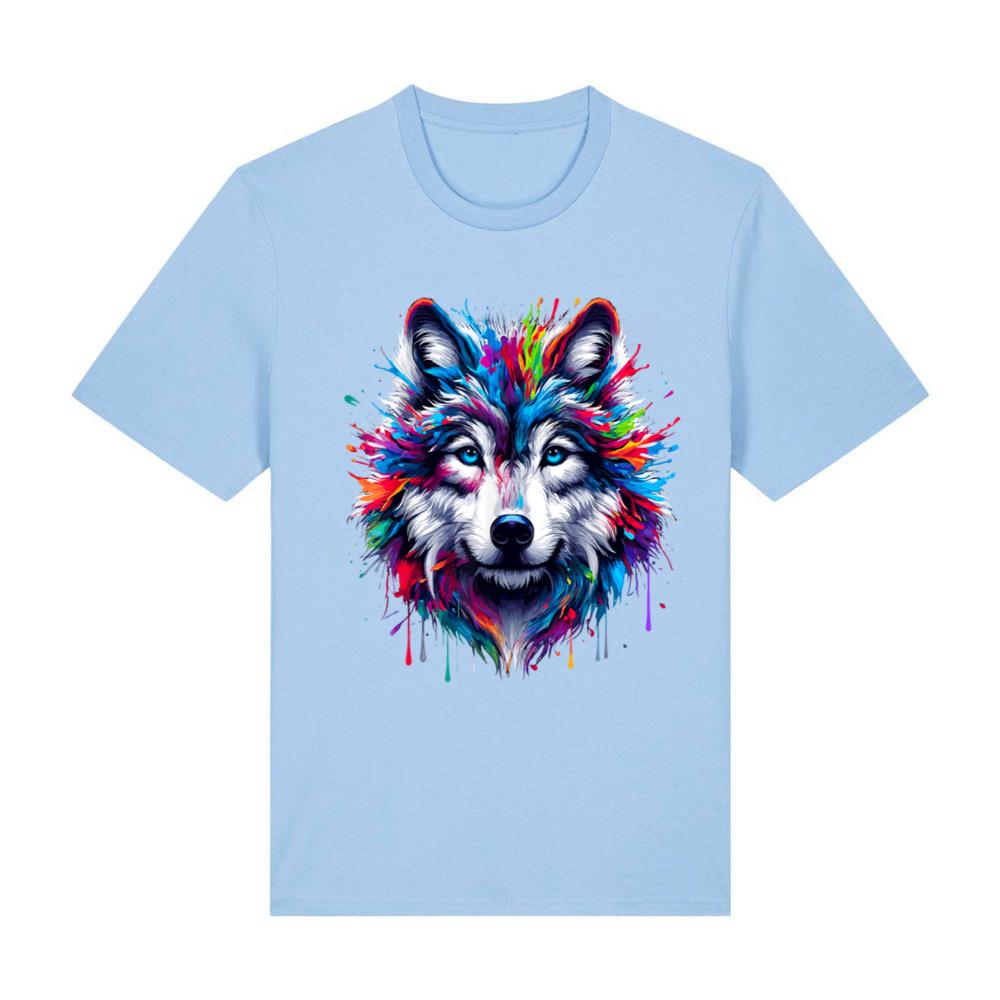 Wolf Splash Art Wolf Animal Lover T-Shirt