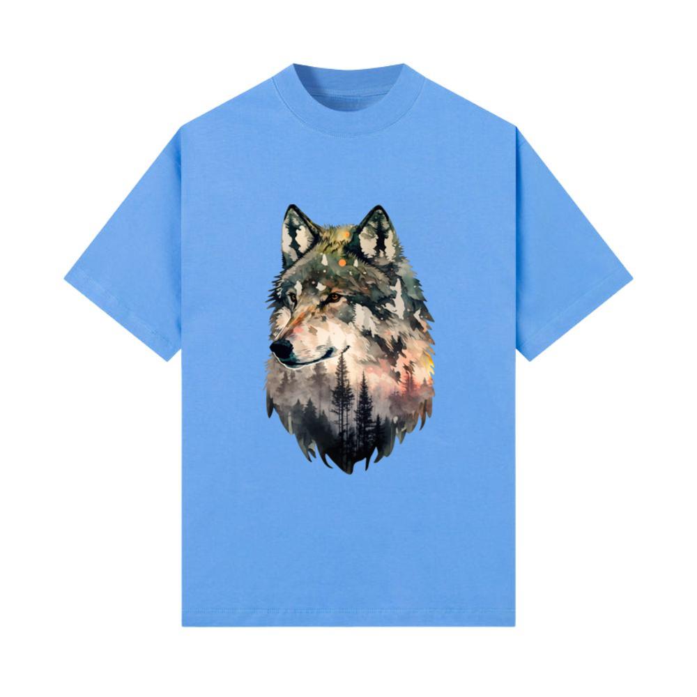 Wolf Watercolor Forest Mystic Animal Wild Animal T-Shirt