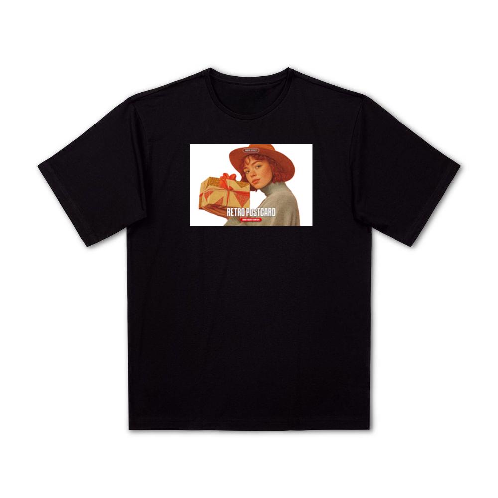 Woman Holding Gift Postcard T-Shirts