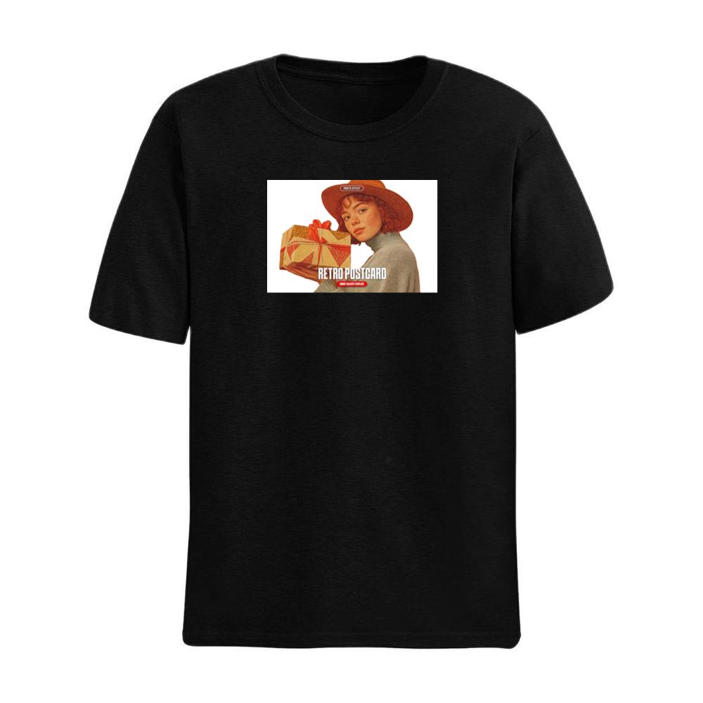 Woman Holding Gift Postcard T-Shirts
