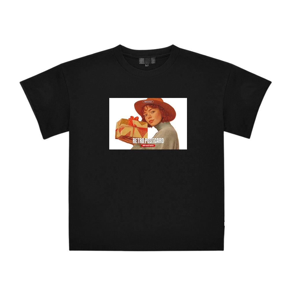 Woman Holding Gift Postcard T-Shirts
