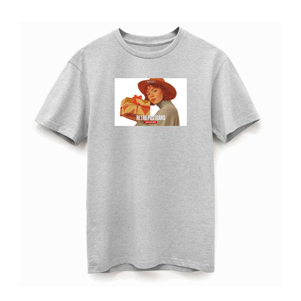 Woman Holding Gift Postcard TShirts Pagetees