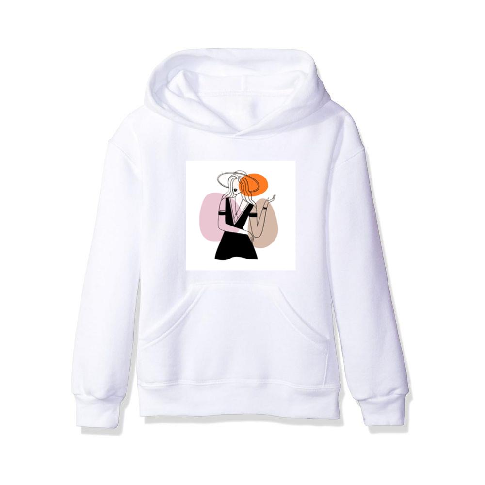 Woman in Dress and Hat Hoodies