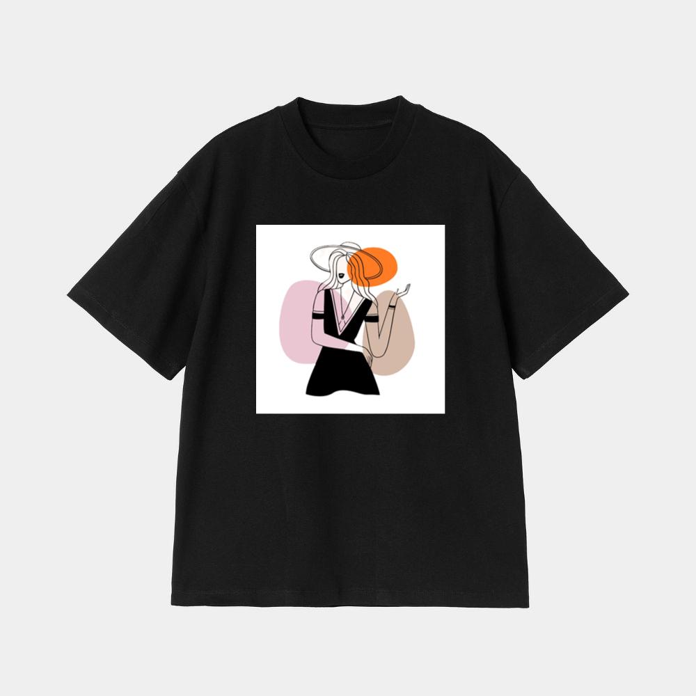 Woman in Dress and Hat T-Shirt