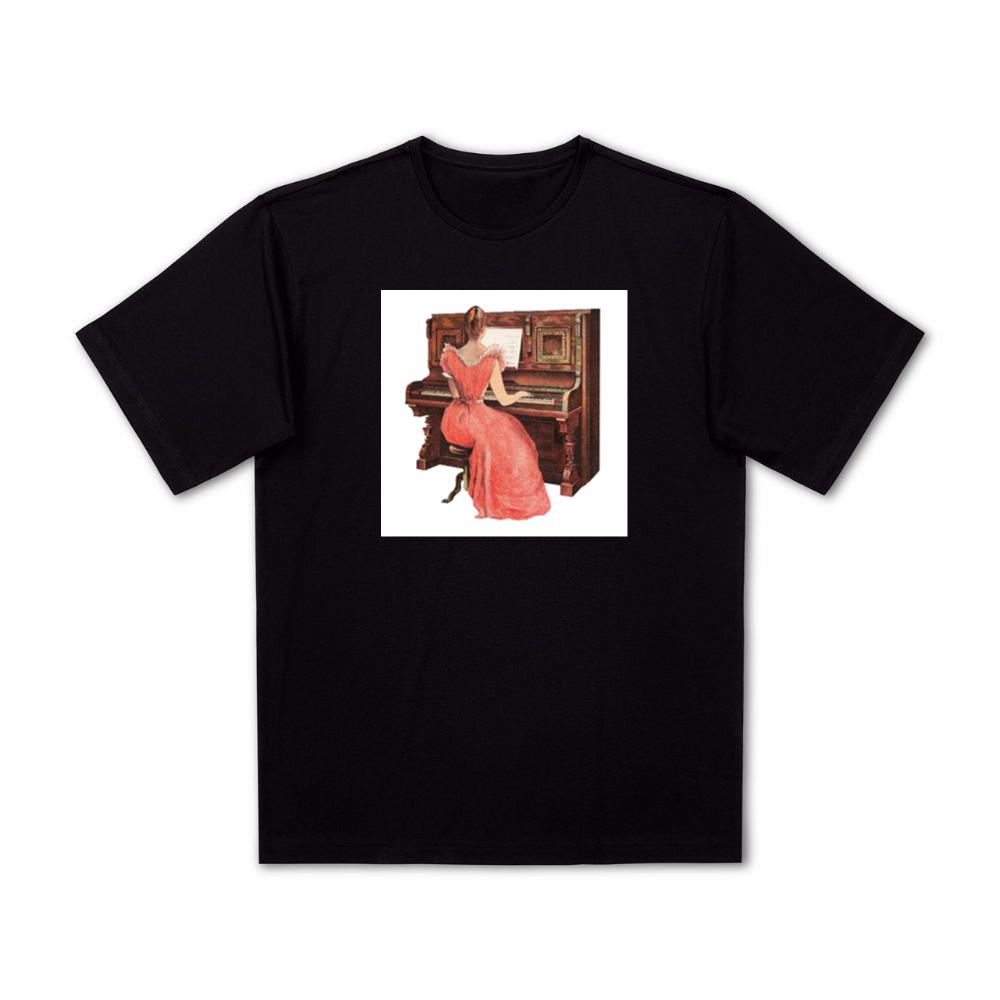Woman in Pink Dress at Piano T-Shirts