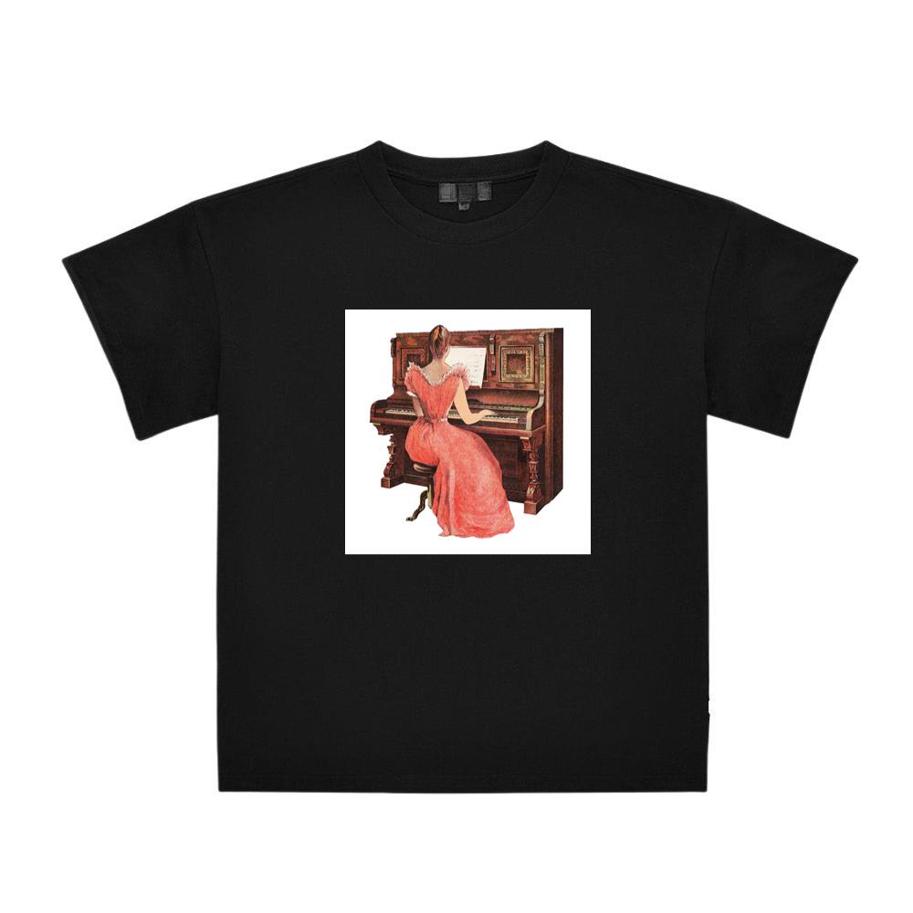 Woman in Pink Dress at Piano T-Shirts