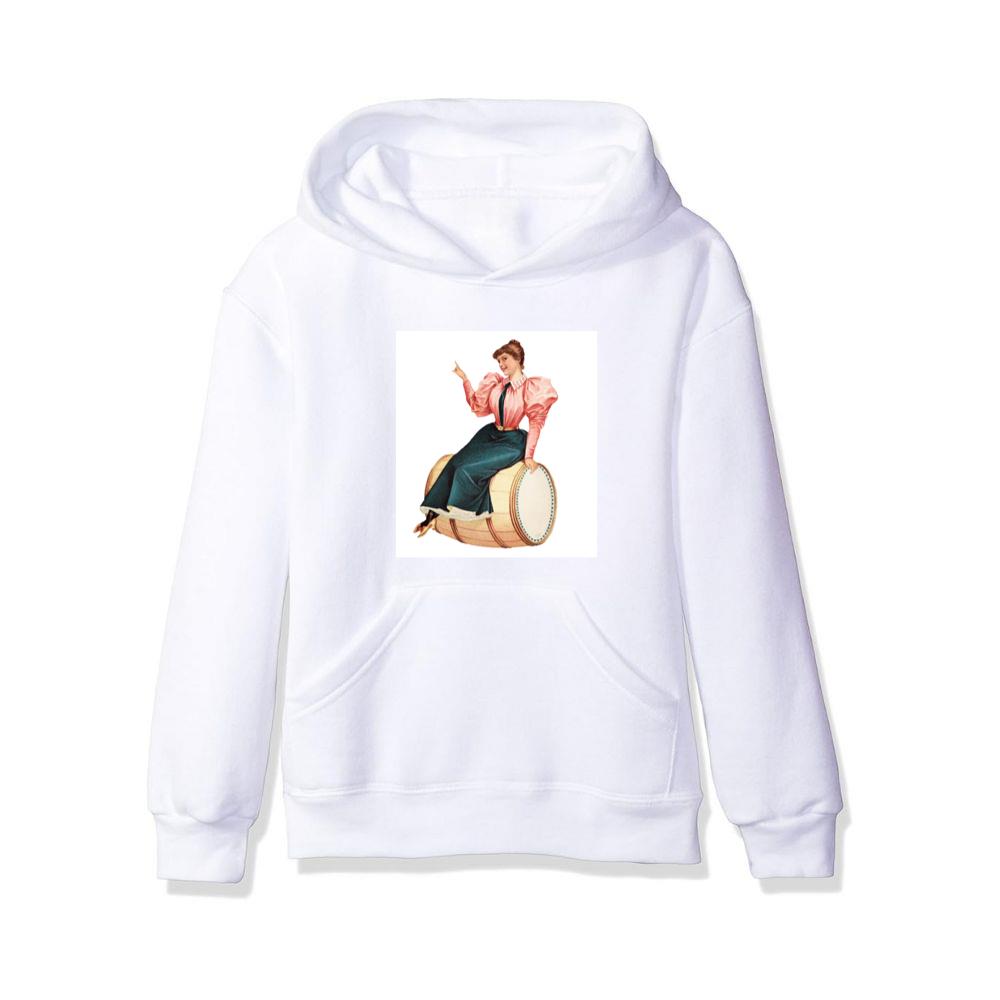 Woman on a Barrel Hoodies