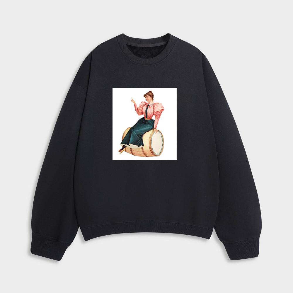 Woman on a Barrel Sweatshirt