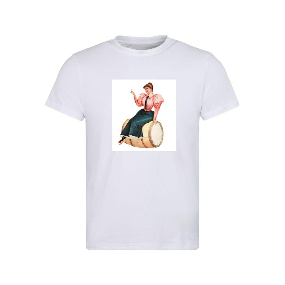 Woman on a Barrel T-Shirts
