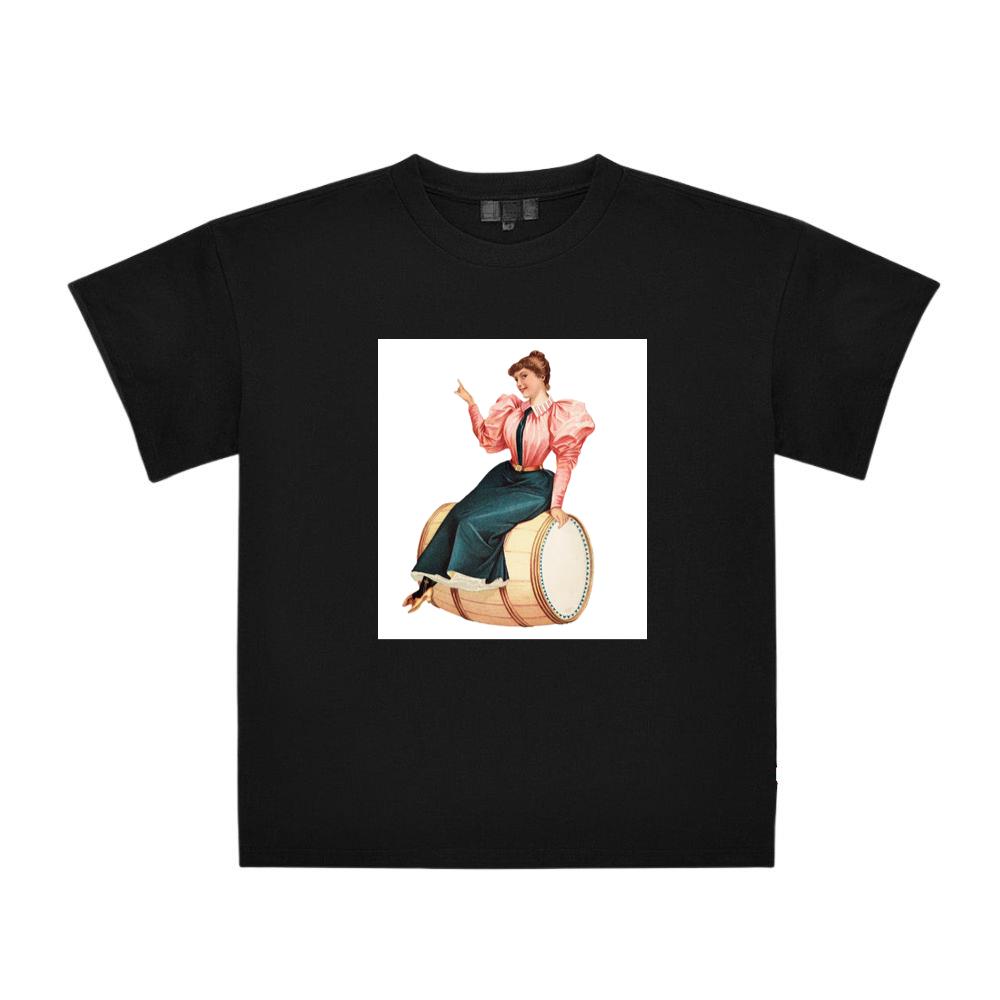 Woman on a Barrel T-Shirts