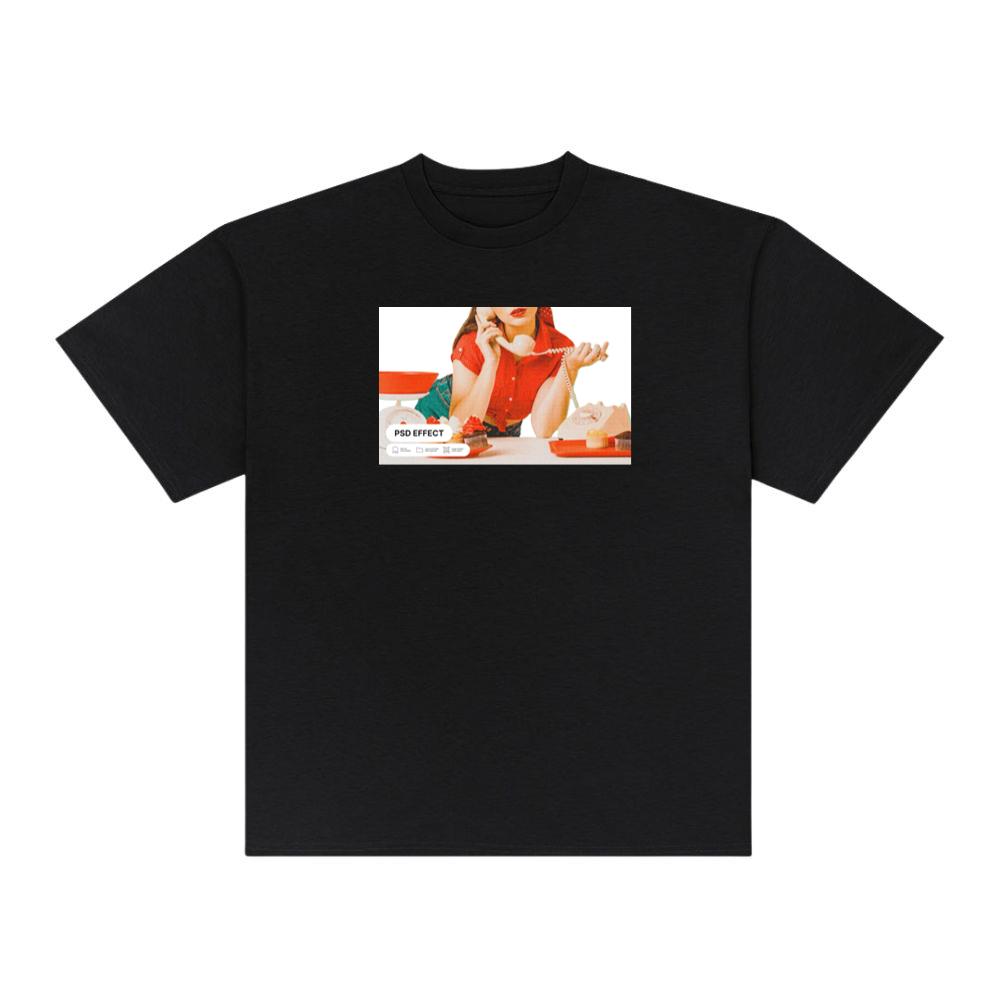 Woman on Rotary Phone with Cupcakes TShirts Kulottee