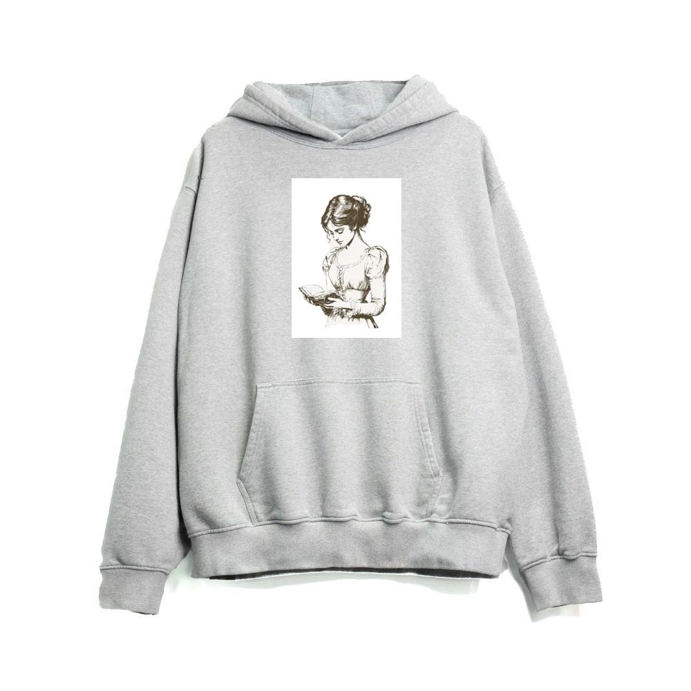 Woman Reading a Book Hoodies