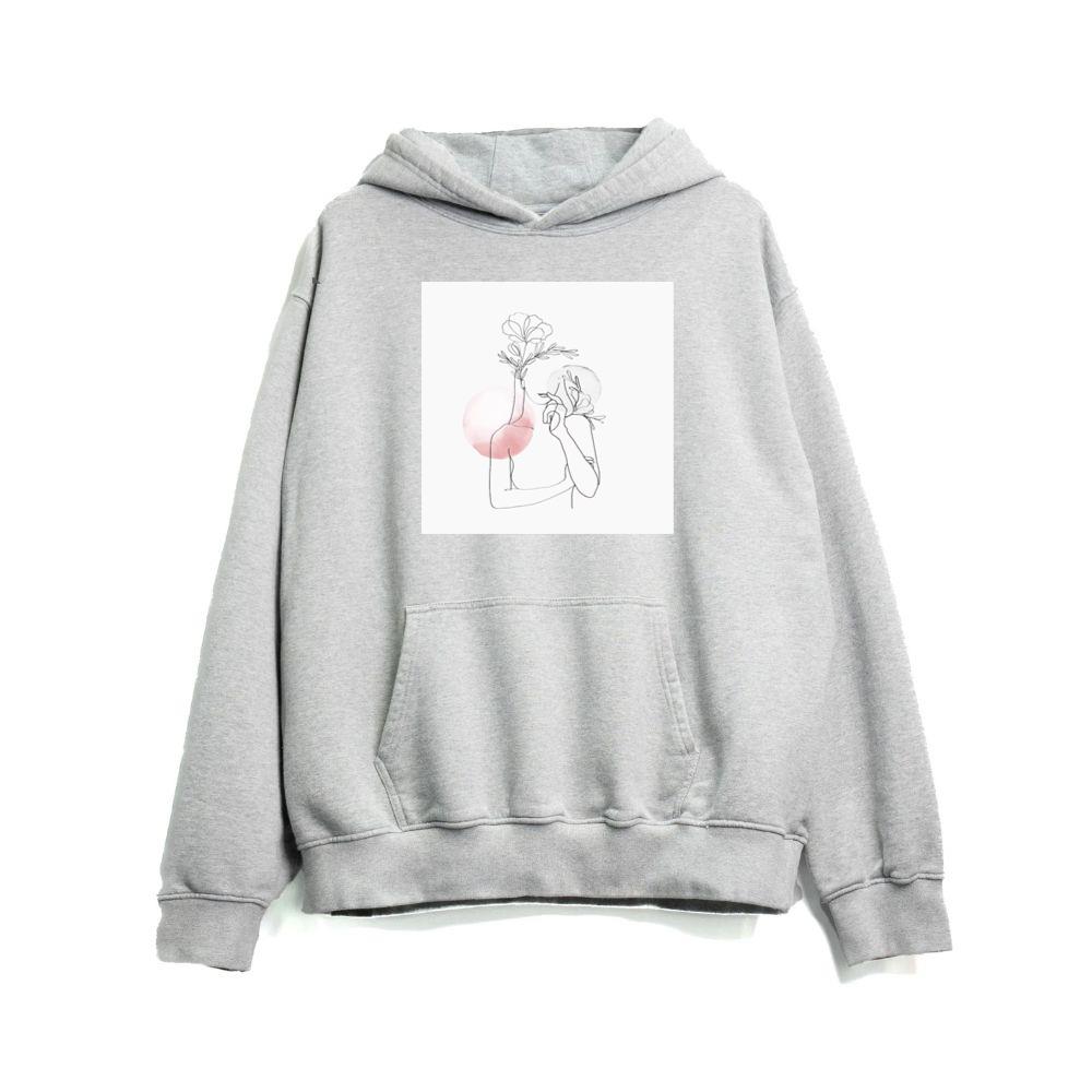 Woman with Flower Head Hoodies