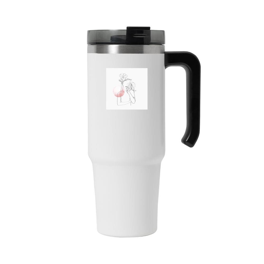 Woman with Flower Head Tumbler