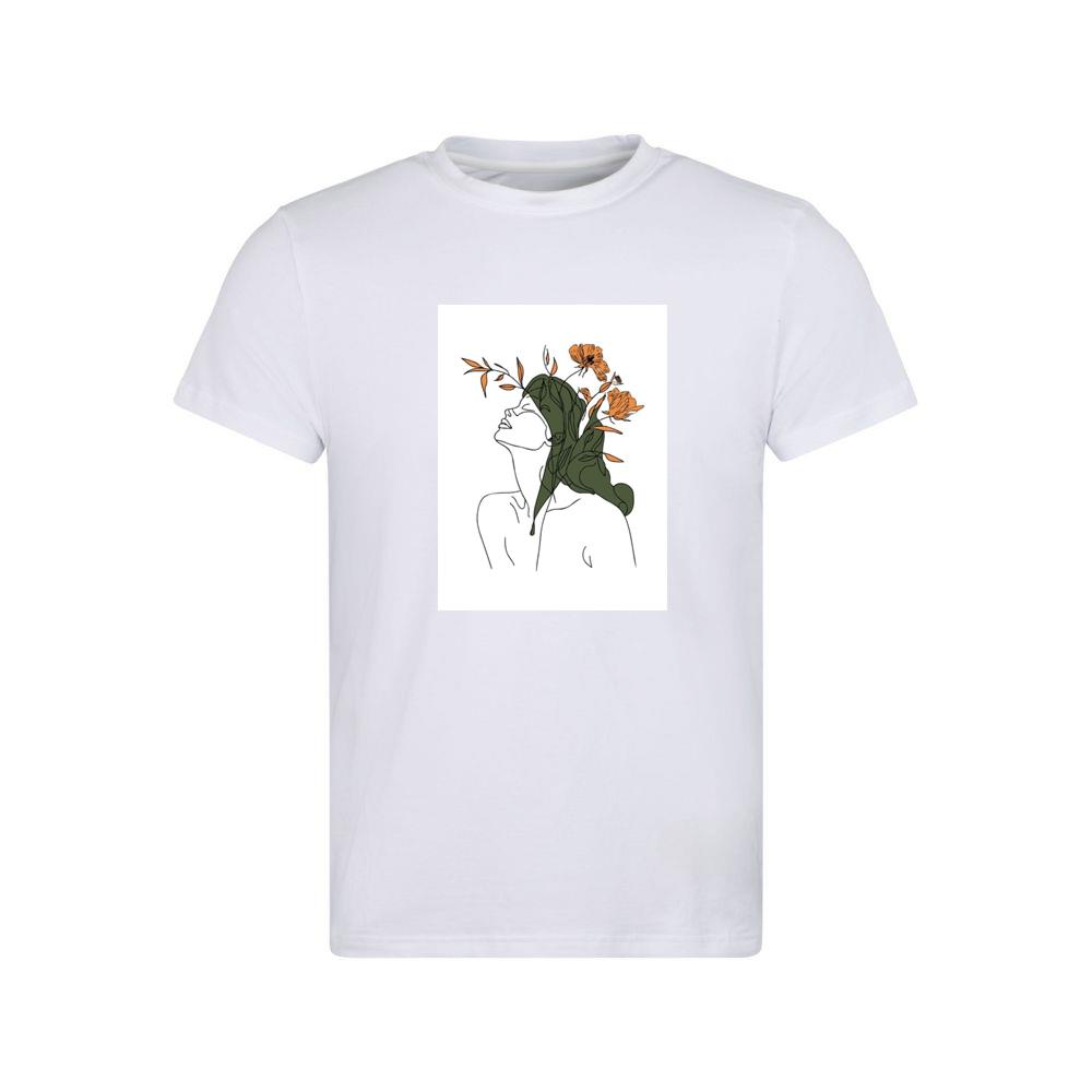 Woman with Flowers in Hair T-Shirts