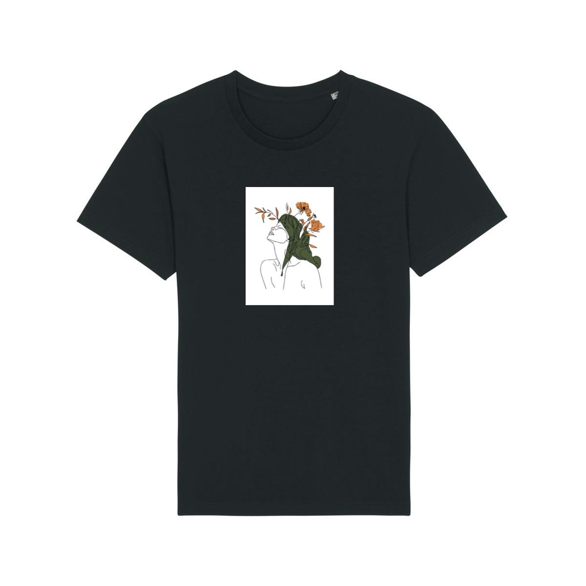 Woman with Flowers in Hair T-Shirts