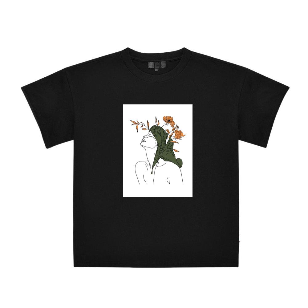 Woman with Flowers in Hair T-Shirts