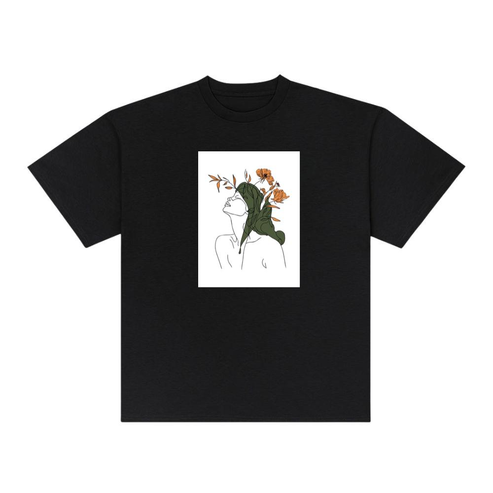 Woman with Flowers in Hair TShirts Kulottee
