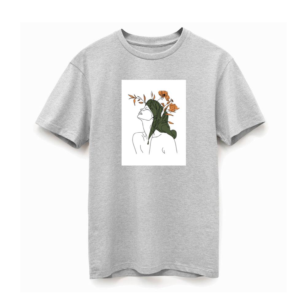 Woman with Flowers in Hair TShirts Pagetees