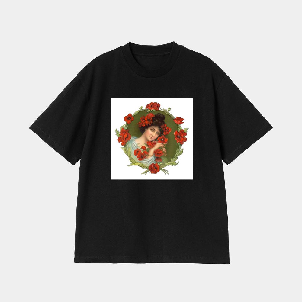 Woman with Red Poppies T-Shirt