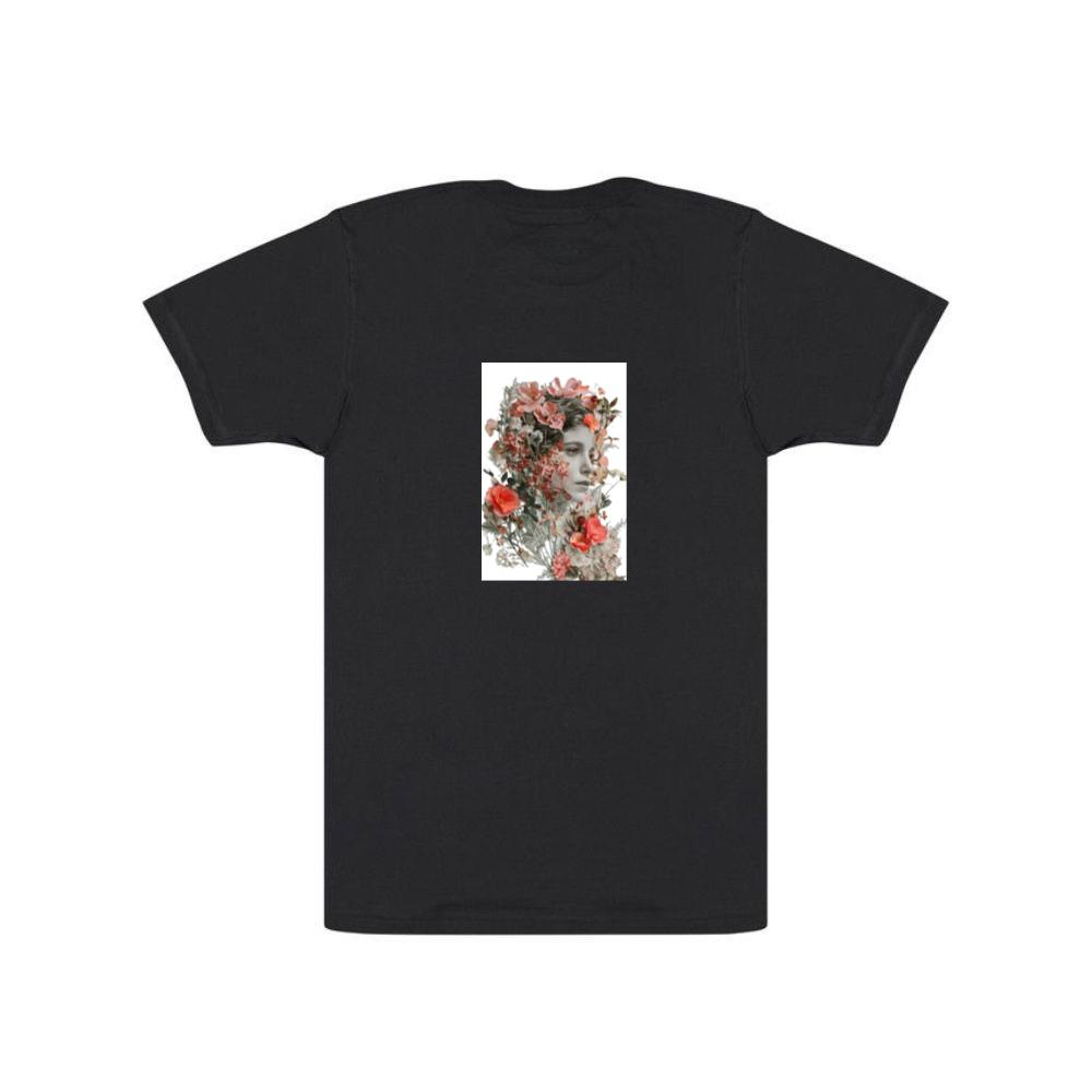 Woman's Face Among Flowers T-Shirts
