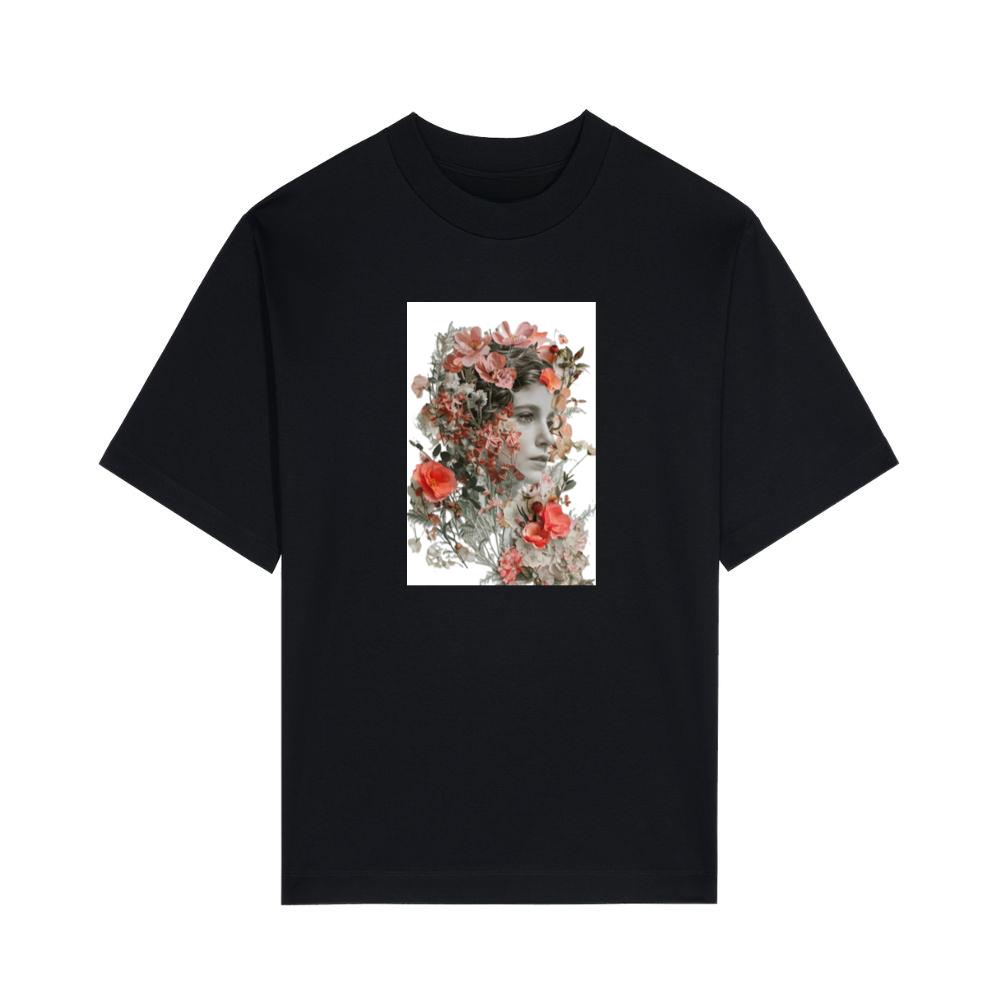 Woman's Face Among Flowers T-Shirts