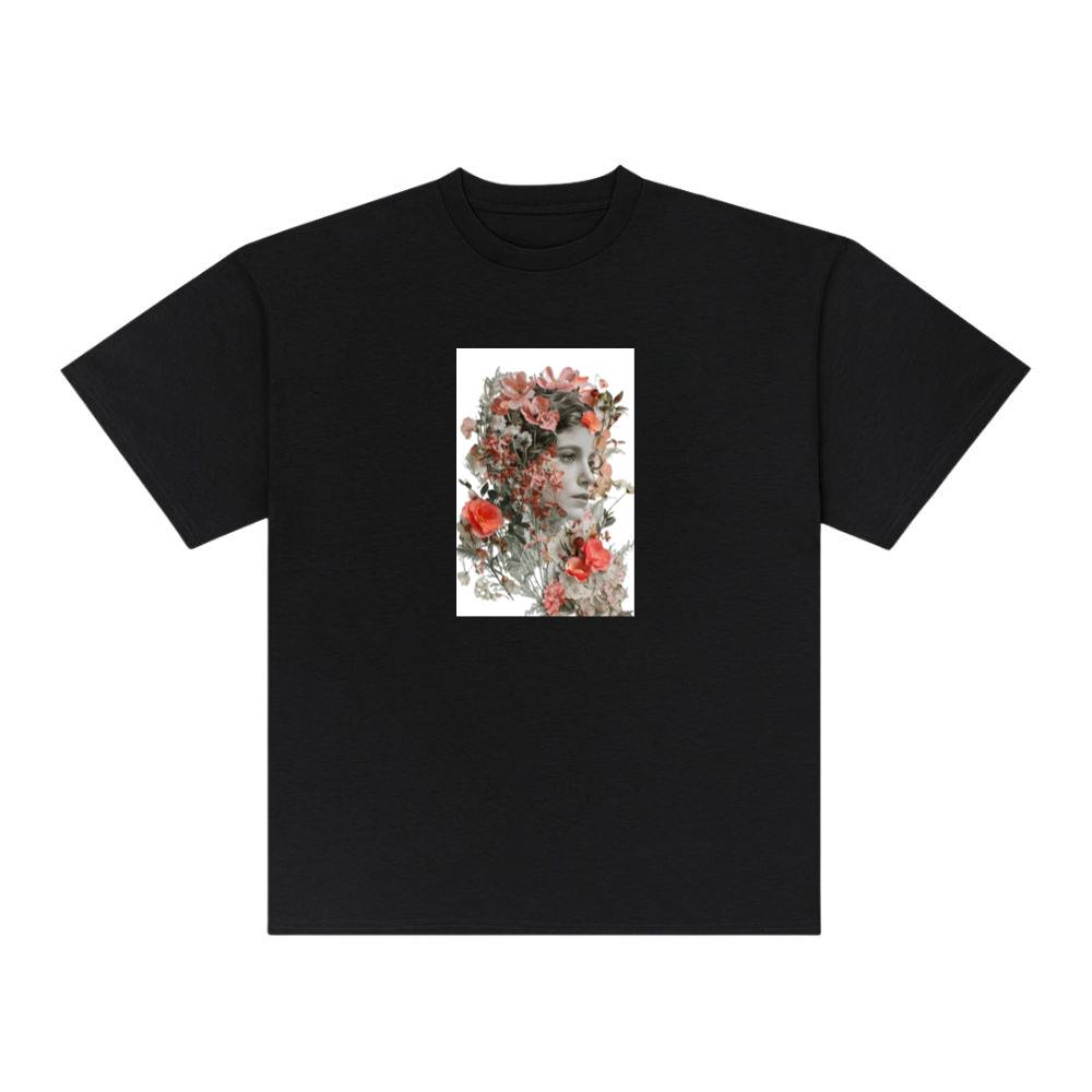 Woman's Face Among Flowers T-Shirts