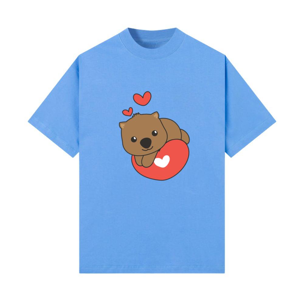 Wombat For Valentine's Day Cute Animals Hearts T-Shirt