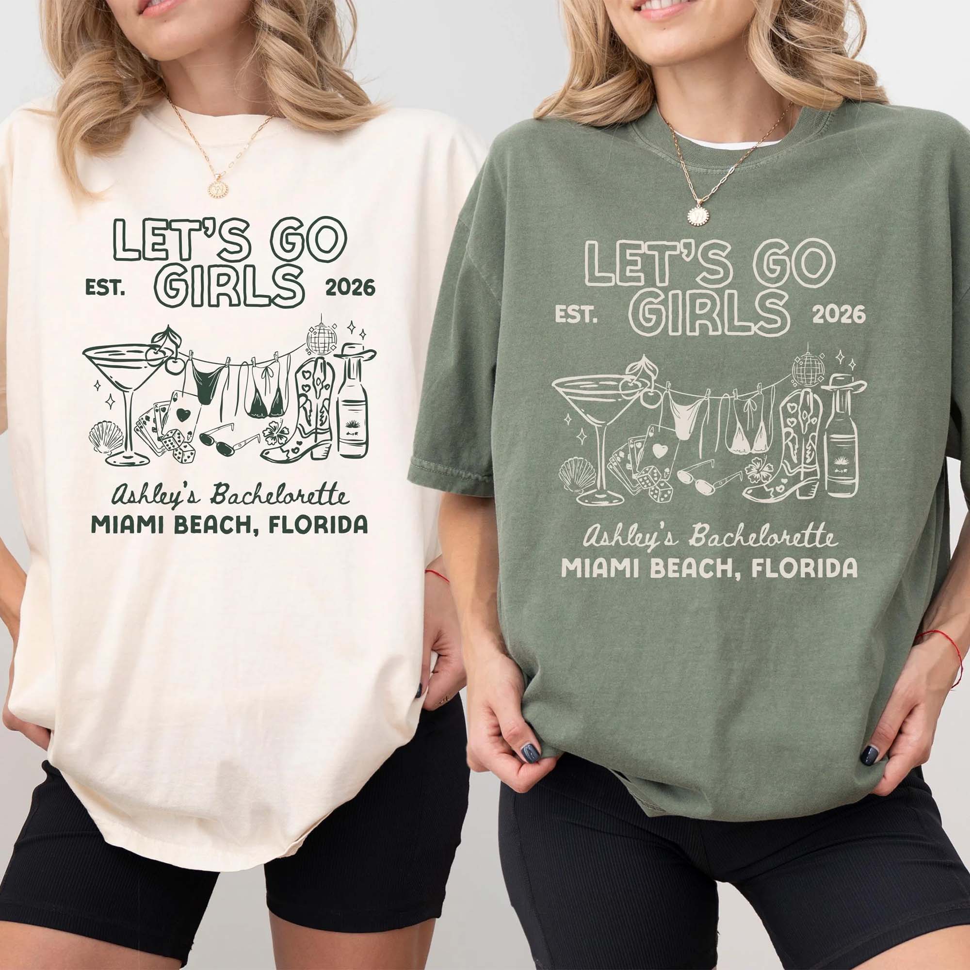 Women's RodyThread Personalized Cream Cotton Oversized Round Neck Lady Top Tshirt - Baggy Loose Casual Streetwear, Retro Preppy Coastal Cowgirl Western Aesthetic Clothes, Bridesmaid Gift Custom Shirt