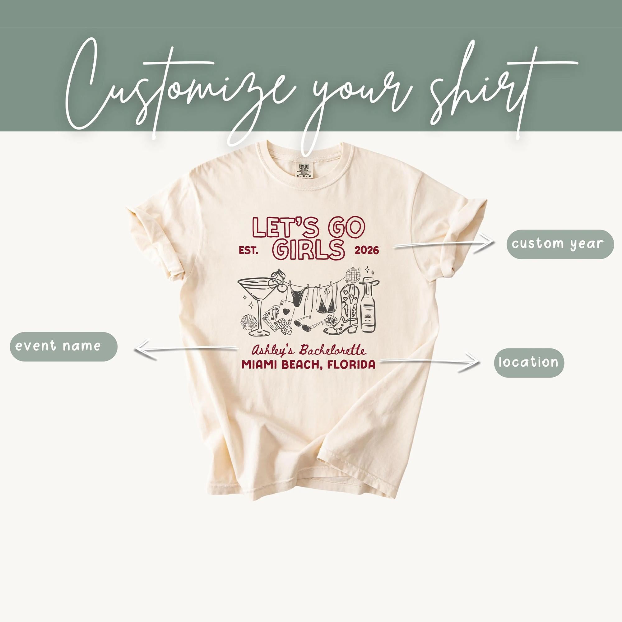 Women's RodyThread Personalized Cream Cotton Oversized Round Neck Lady Top Tshirt - Baggy Loose Casual Streetwear, Retro Preppy Coastal Cowgirl Western Aesthetic Clothes, Bridesmaid Gift Custom Shirt - Image 2