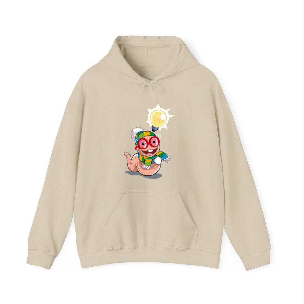 Worm With Bright Idea Hoodies