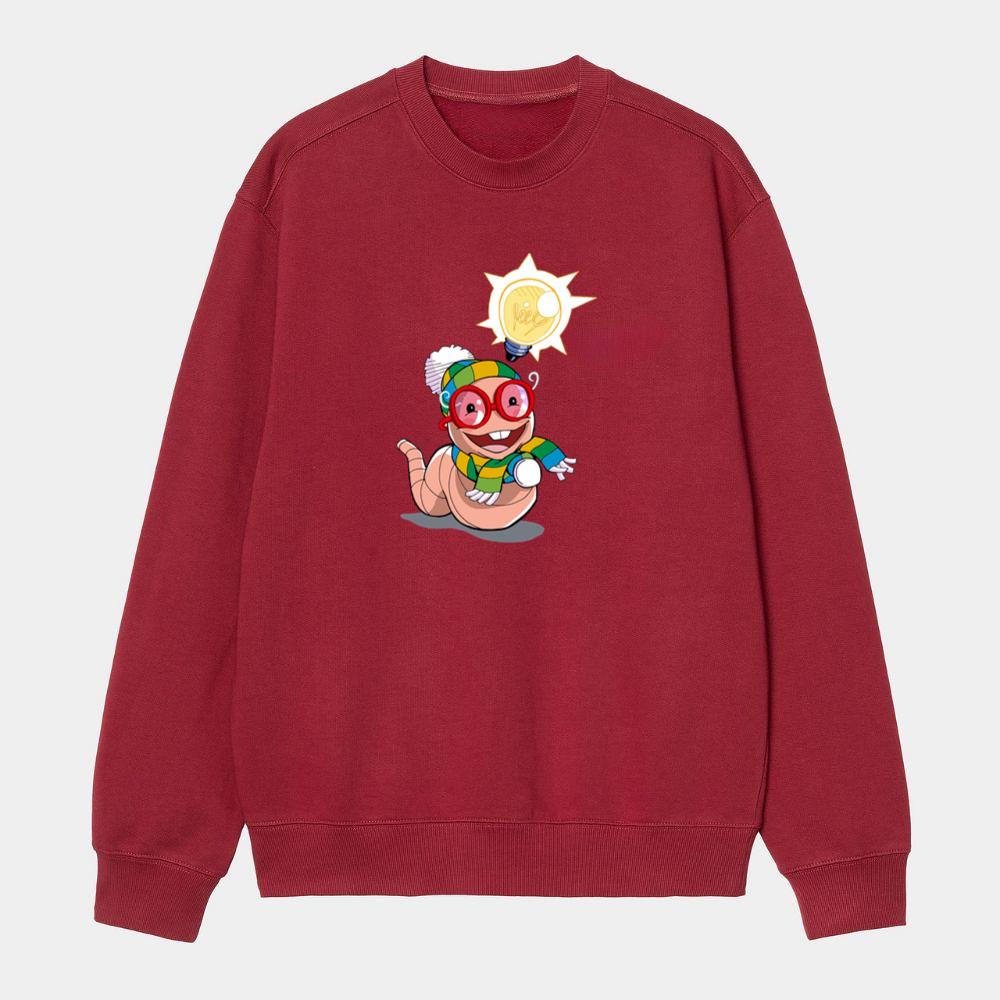 Worm With Bright Idea Sweatshirt