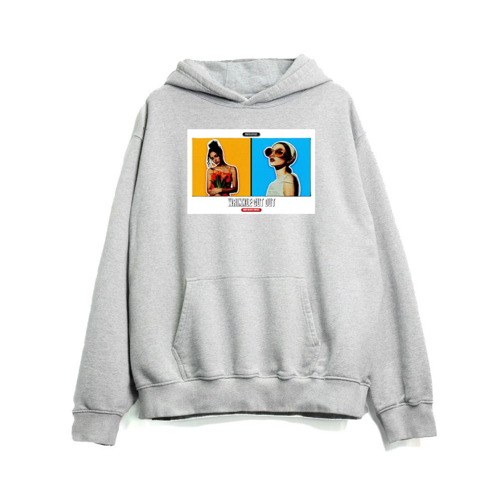 Wrinkle Cut Out Portraits of Two Women Hoodies