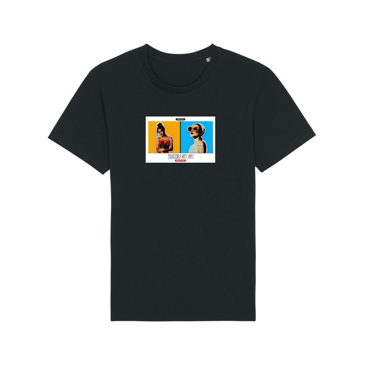 Wrinkle Cut Out Portraits of Two Women T-Shirts