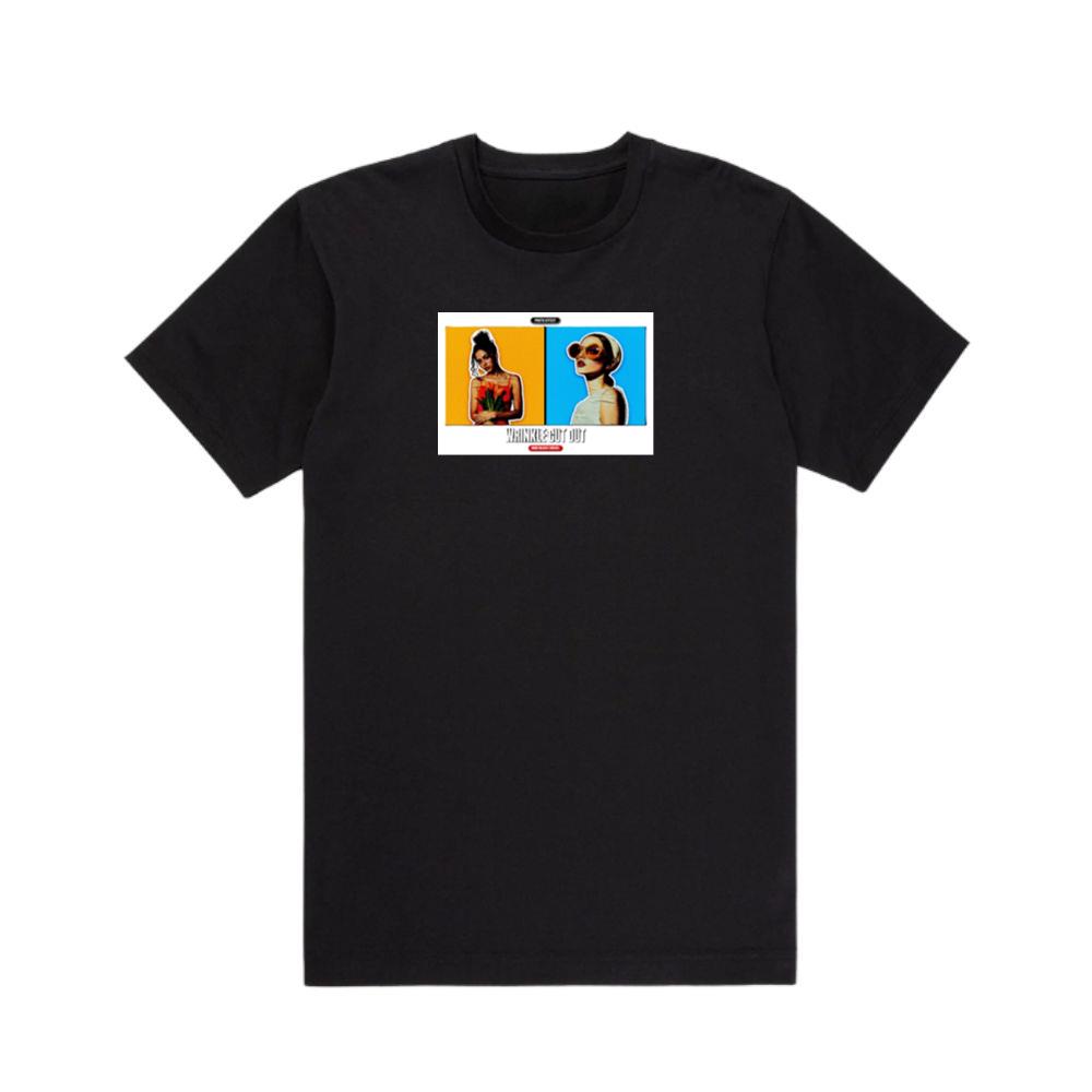 Wrinkle Cut Out Portraits of Two Women T-Shirts