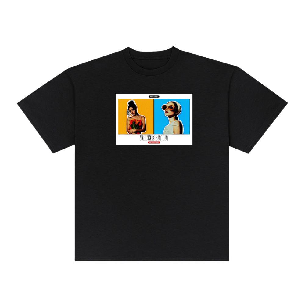 Wrinkle Cut Out Portraits of Two Women TShirts Kulottee