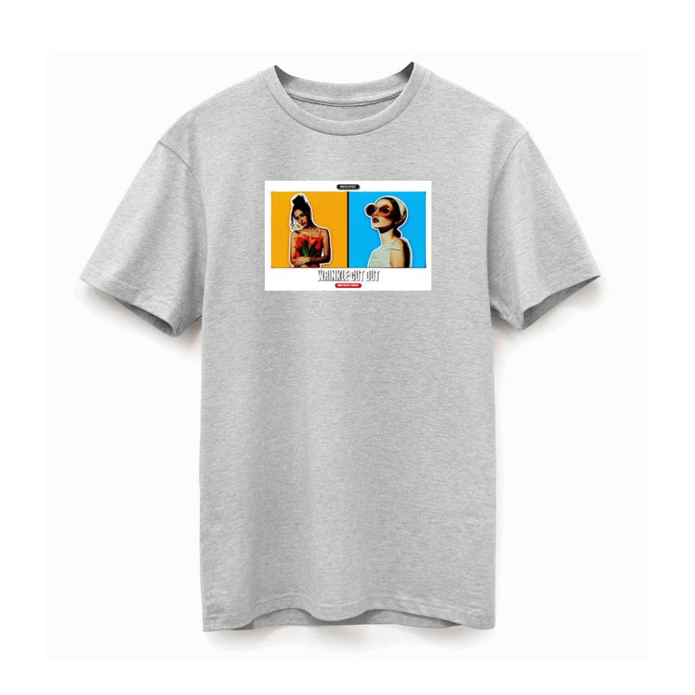 Wrinkle Cut Out Portraits of Two Women TShirts Pagetees