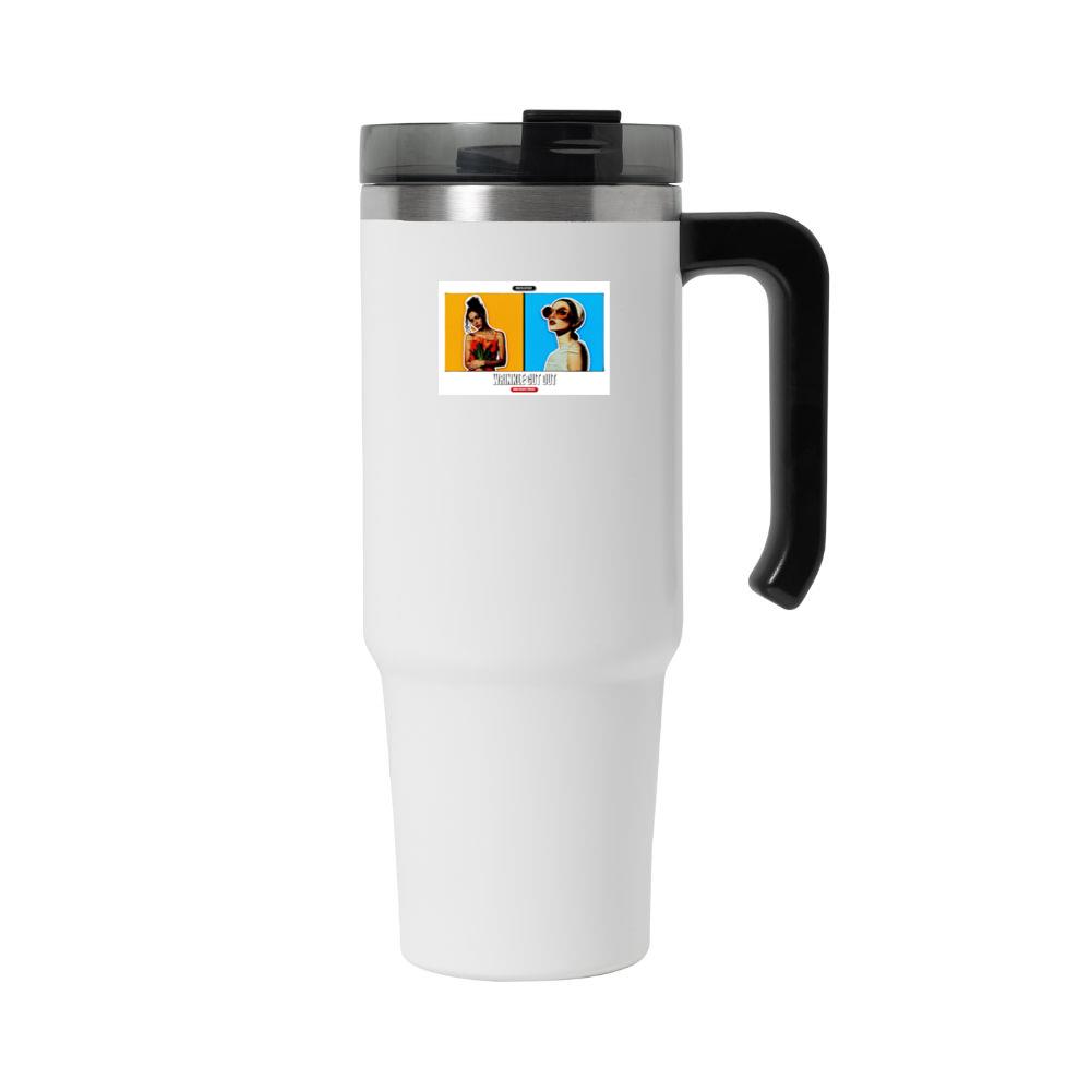 Wrinkle Cut Out Portraits of Two Women Tumbler