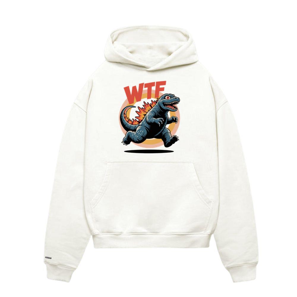 WTF Dinosaur Monster Retro Cartoon Graphic Hoodies
