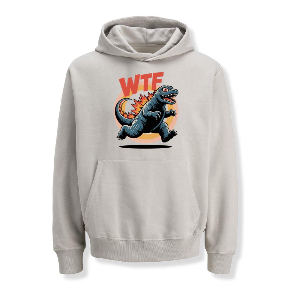 WTF Dinosaur Monster Retro Cartoon Graphic Hoodies