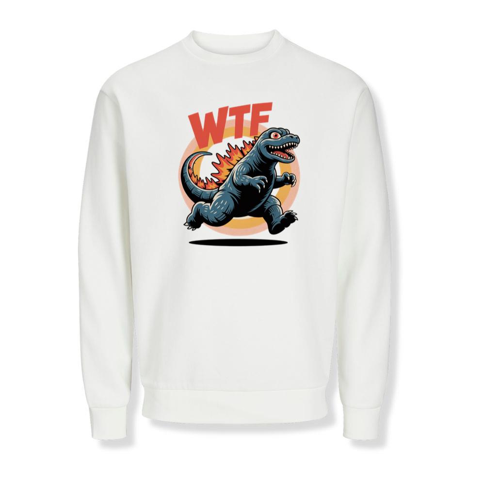 WTF Dinosaur Monster Retro Cartoon Graphic Sweatshirts