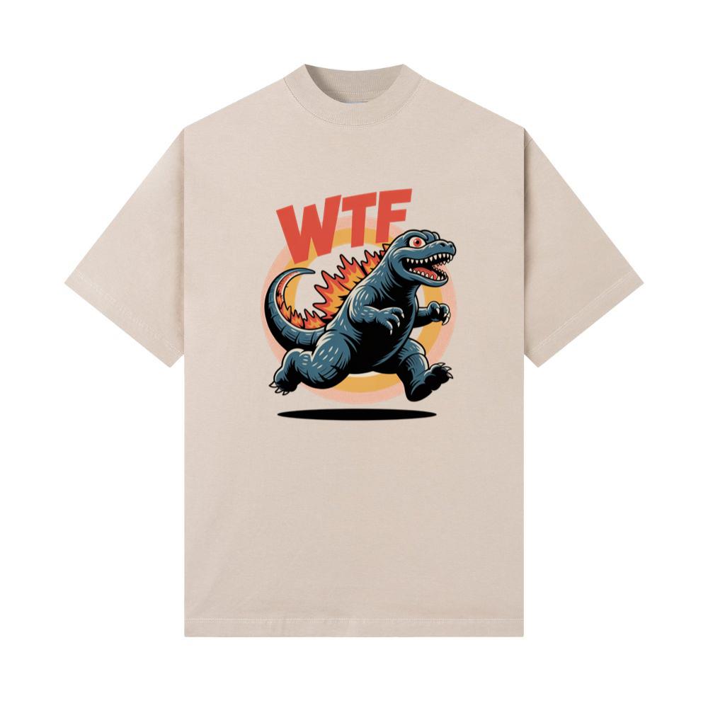 WTF Dinosaur Monster Retro Cartoon Graphic T-Shirts - Image 3