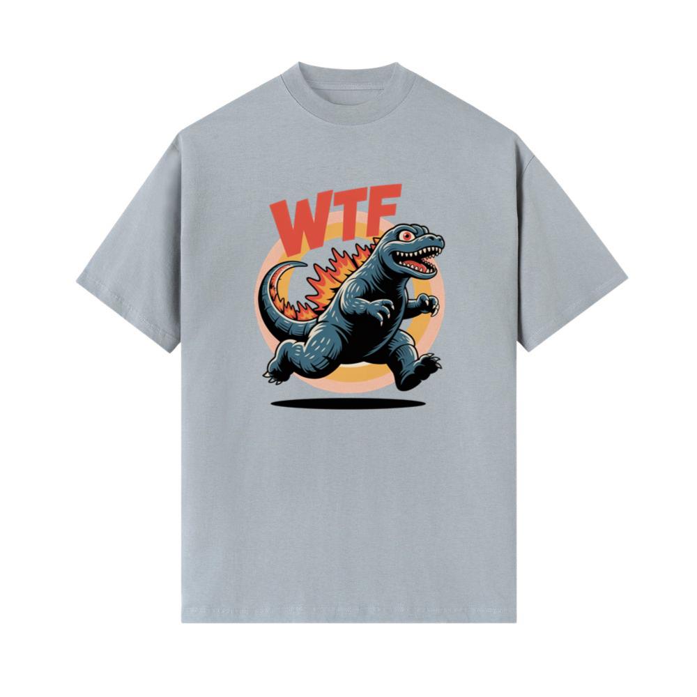WTF Dinosaur Monster Retro Cartoon Graphic T-Shirts - Image 2