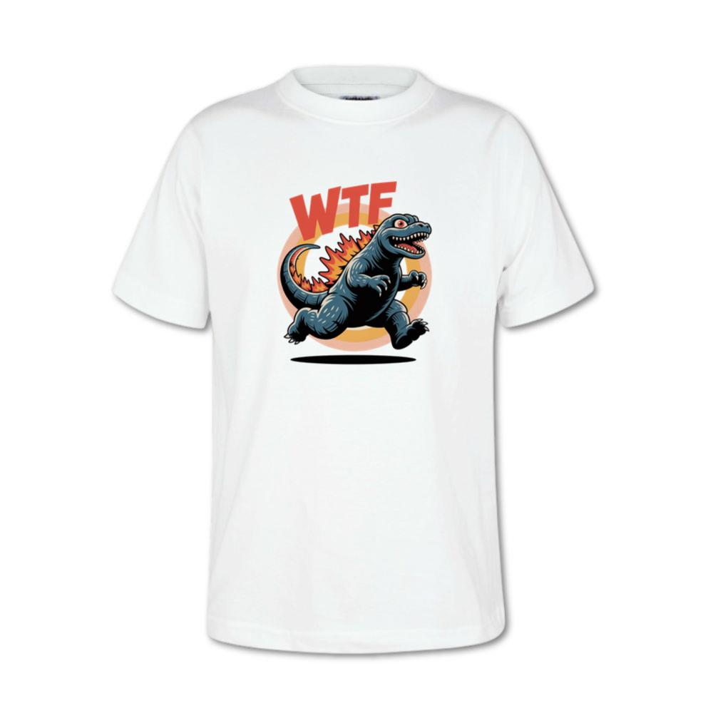 WTF Dinosaur Monster Retro Cartoon Graphic T-Shirts
